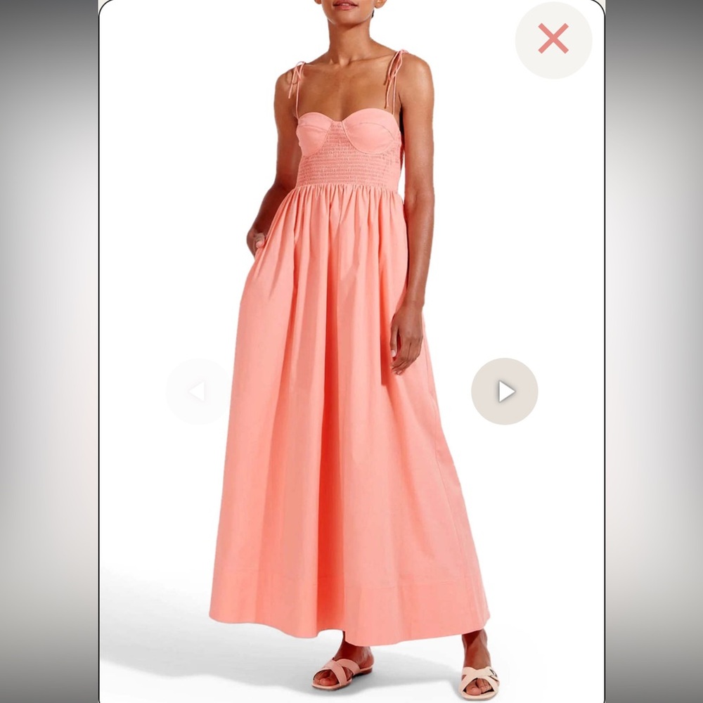 STAUD LANDRY DRESS | GRAPEFRUIT